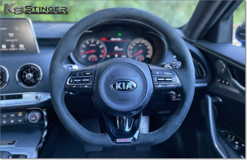 MEWANT Alcantara Car Steering Wheel Cover for Kia Car Steering Wrap  Hand-Stitched for Kia Stinger (GT) 2018-2022