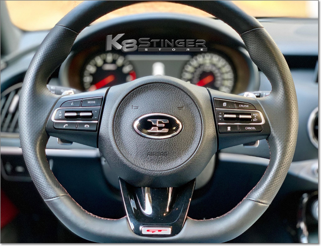 Kia Stinger - E Logo Steering Wheel Emblem – K8 Stinger Store